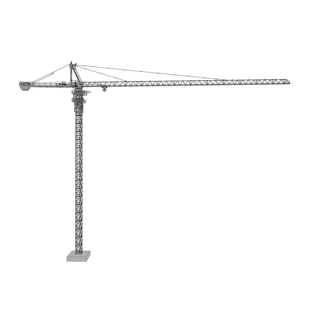 Industrial Crane Low-poly 3D model_5