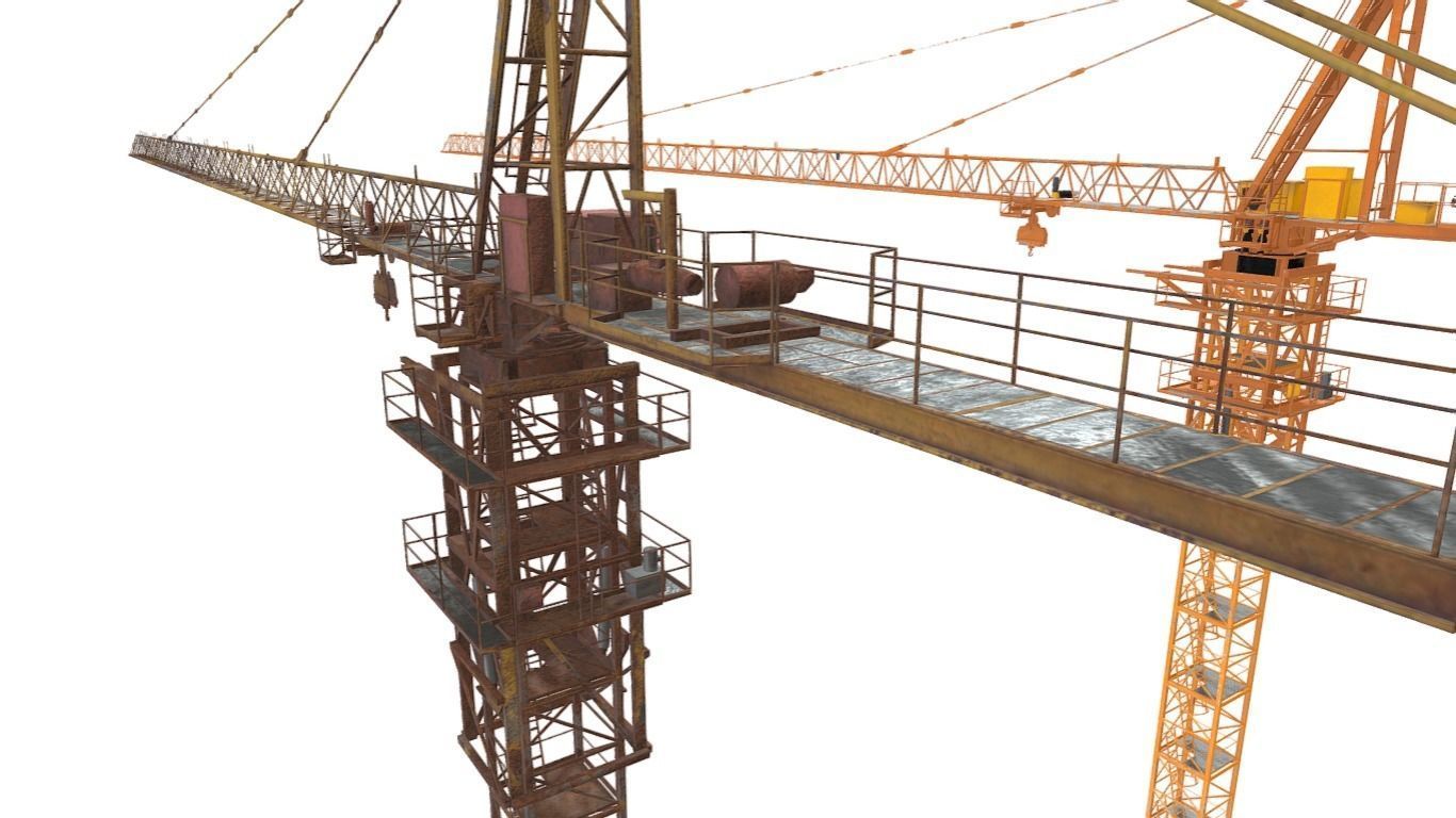 Industrial Crane Low-poly 3D model_17