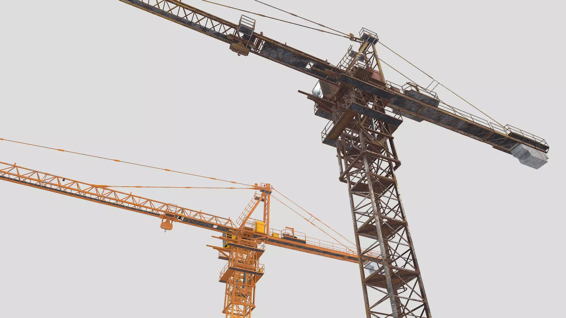 Industrial Crane Low-poly 3D model_0