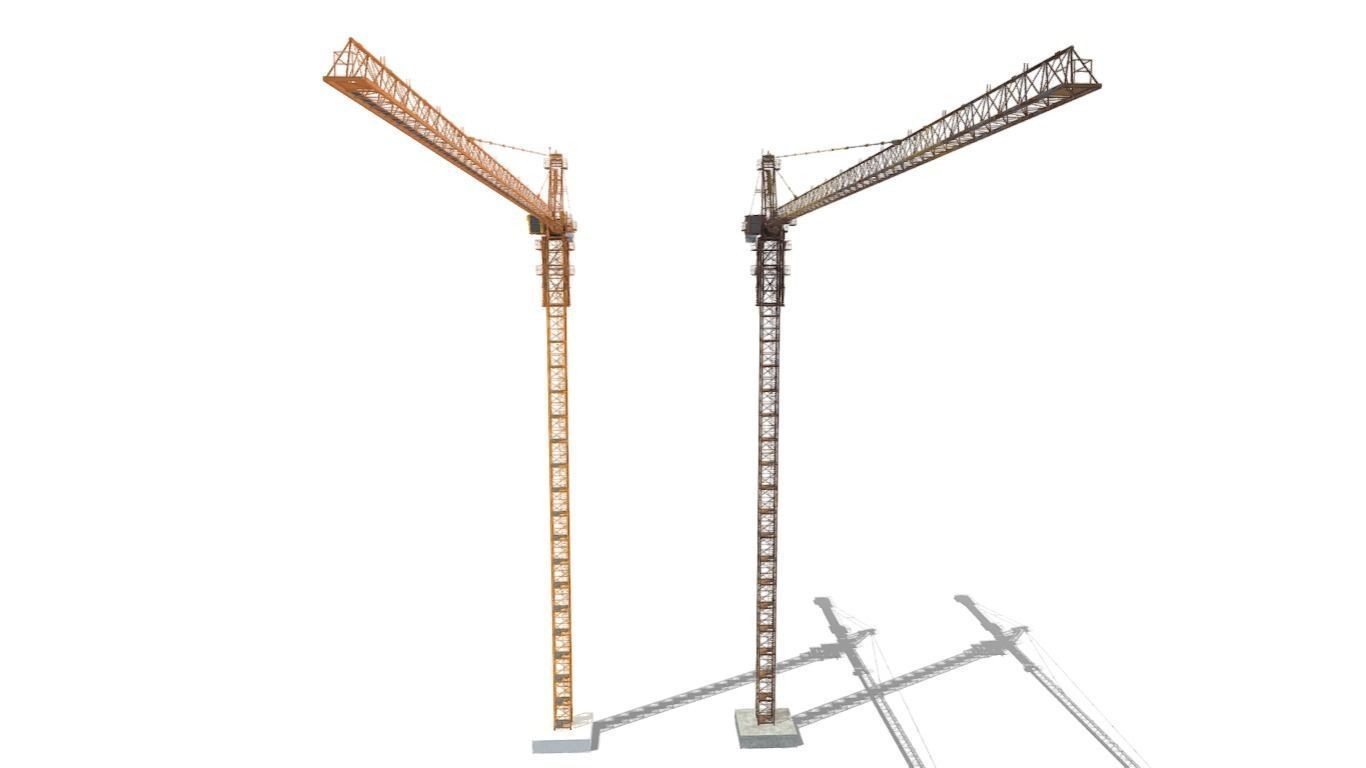 Industrial Crane Low-poly 3D model_8