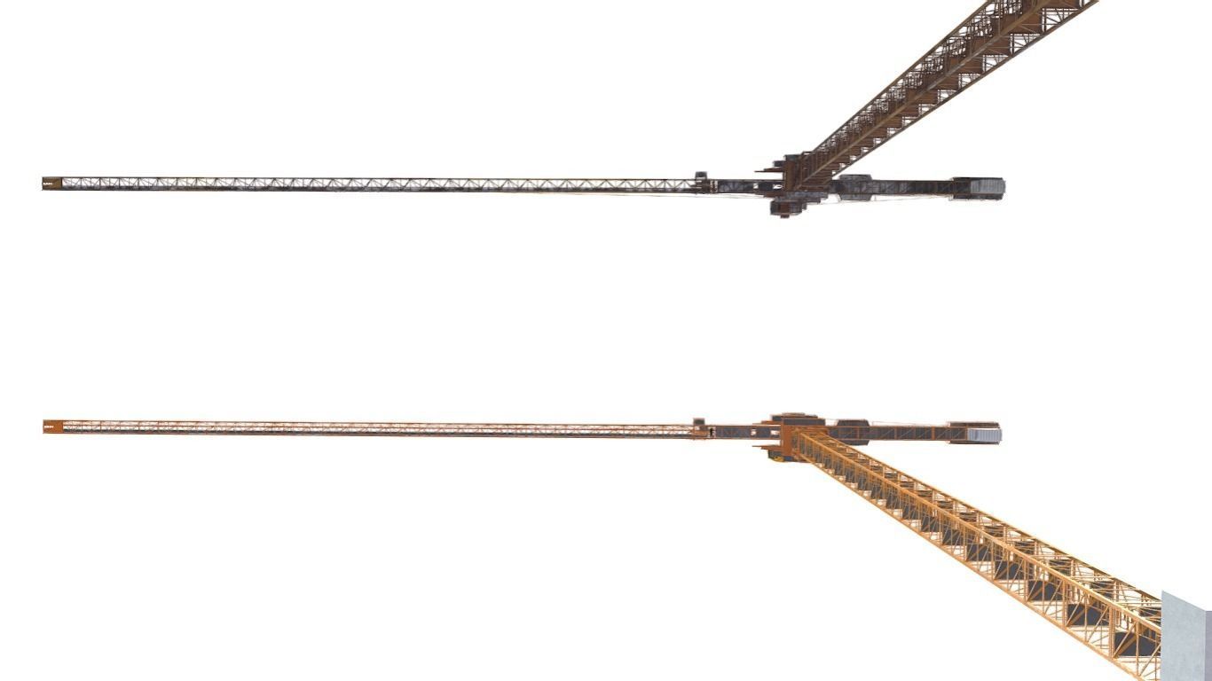 Industrial Crane Low-poly 3D model_12