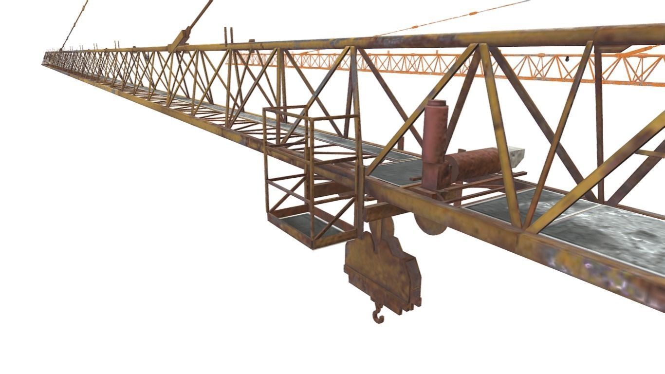 Industrial Crane Low-poly 3D model_14