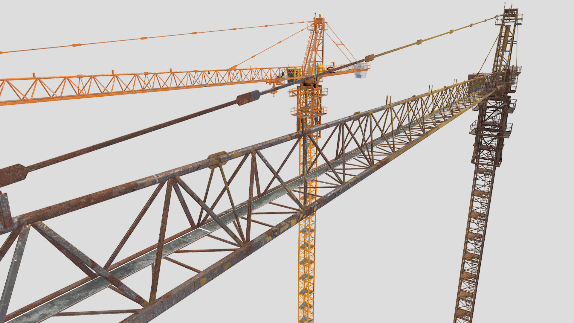 Industrial Crane Low-poly 3D model_4