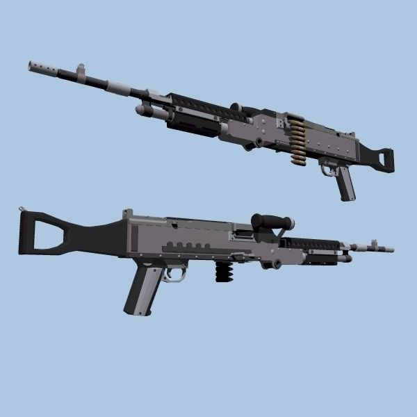 M240 Machine Gun 3D model_5