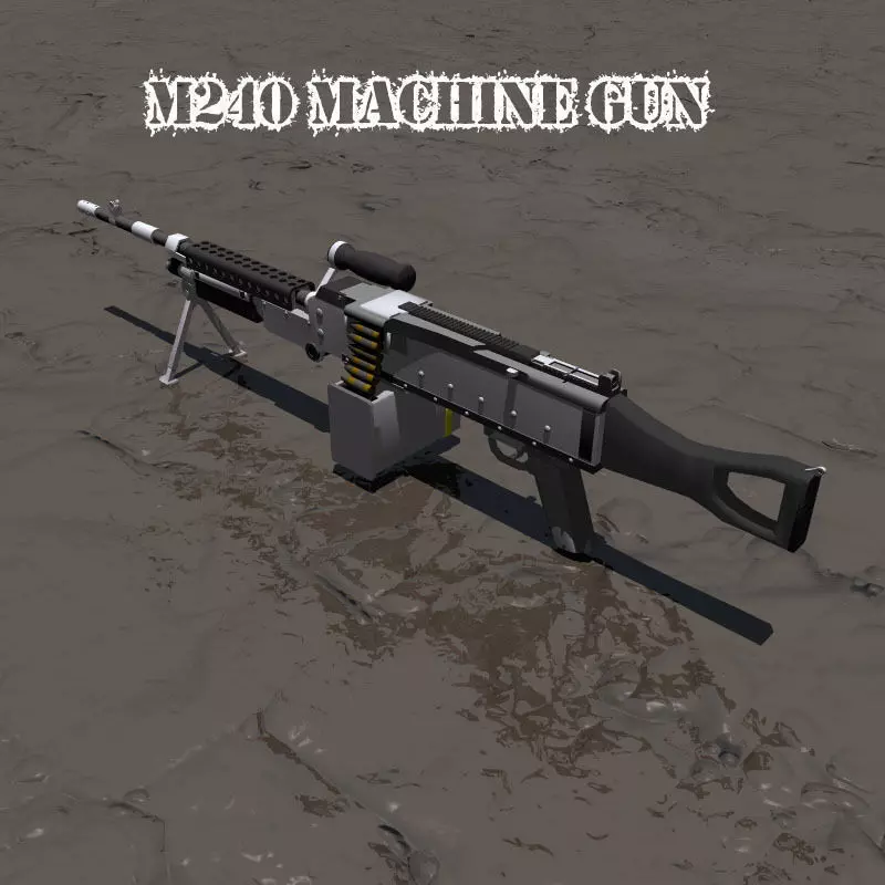 M240 Machine Gun 3D model_0