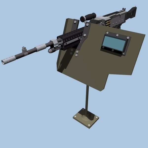 M240 Machine Gun 3D model_4