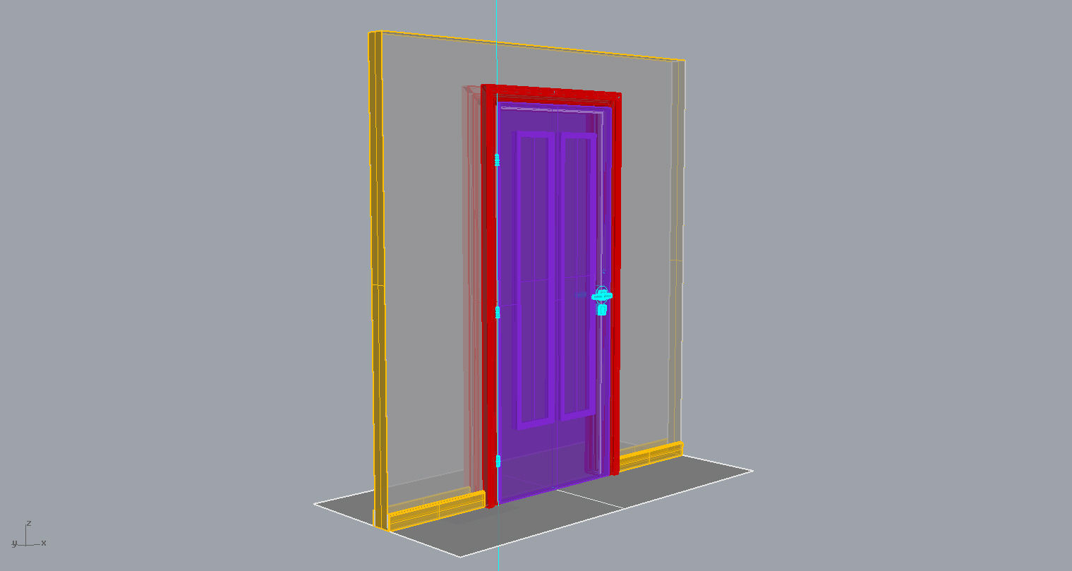 Wooden Door 3D model_1