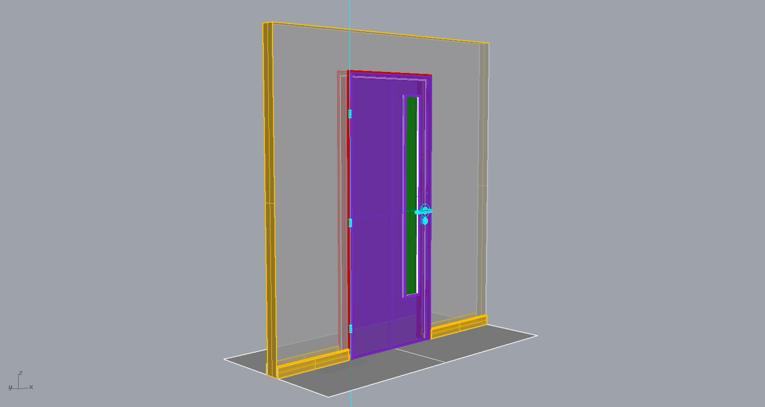 Wooden Door 3D model_1