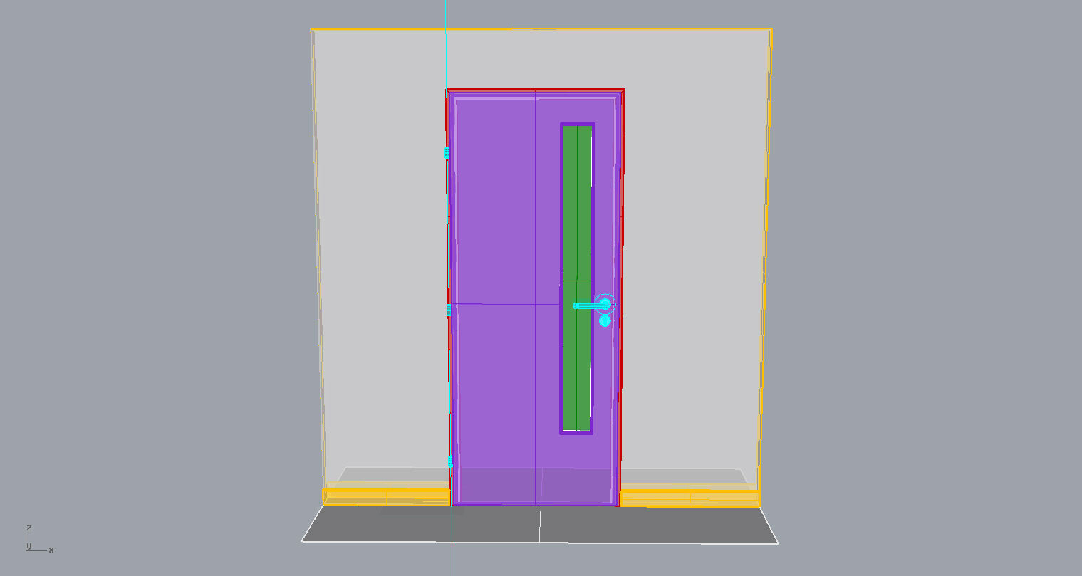 Wooden Door 3D model_2
