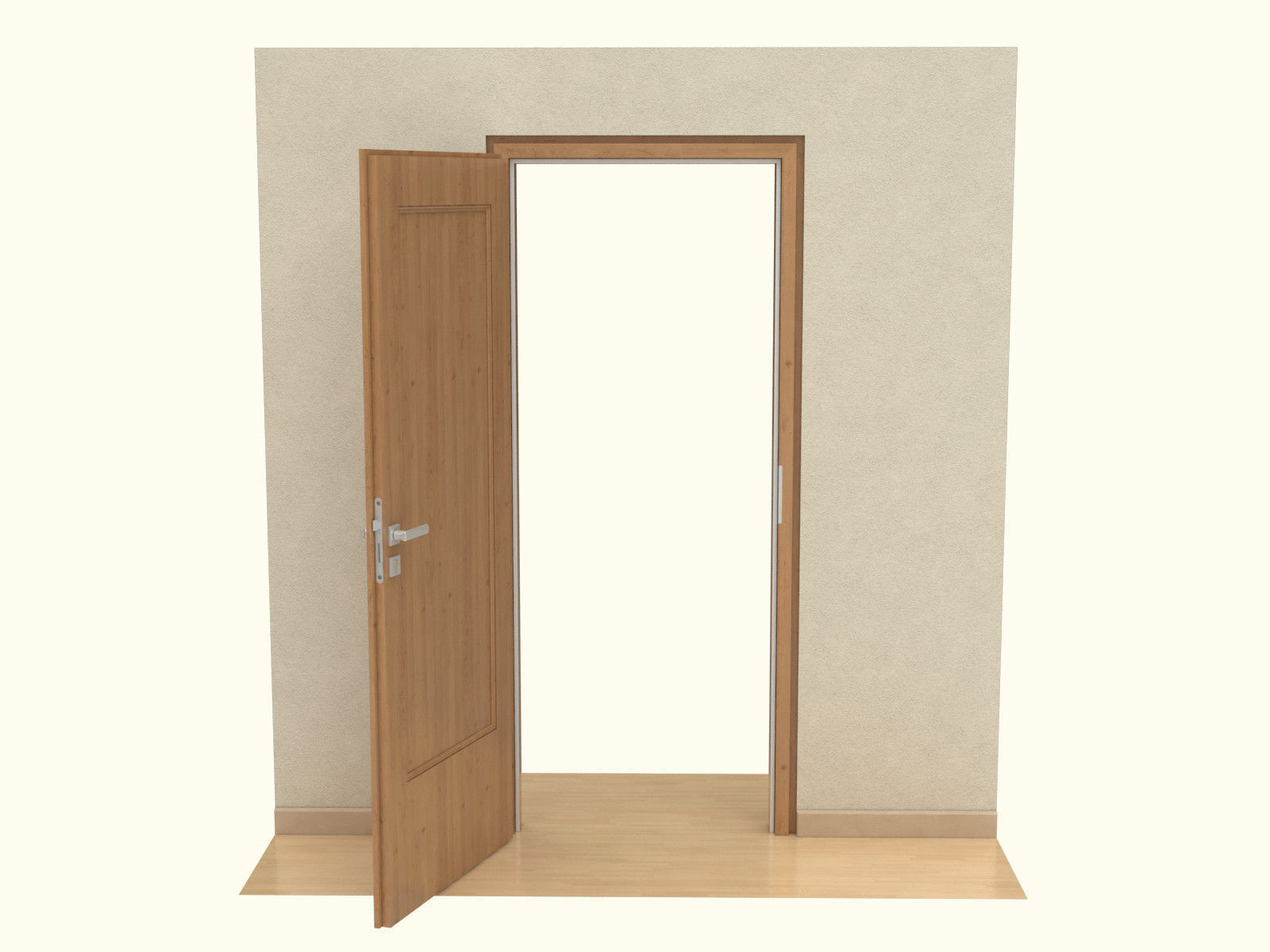 Wooden Door Free 3D model_6