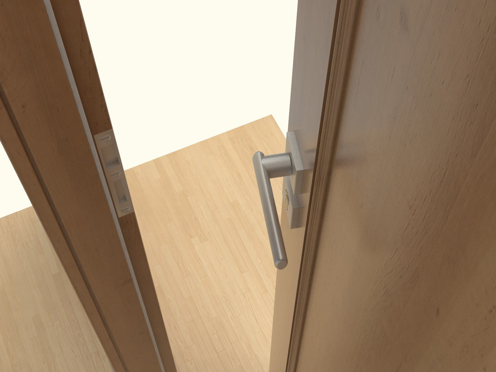 Wooden Door Free 3D model_7