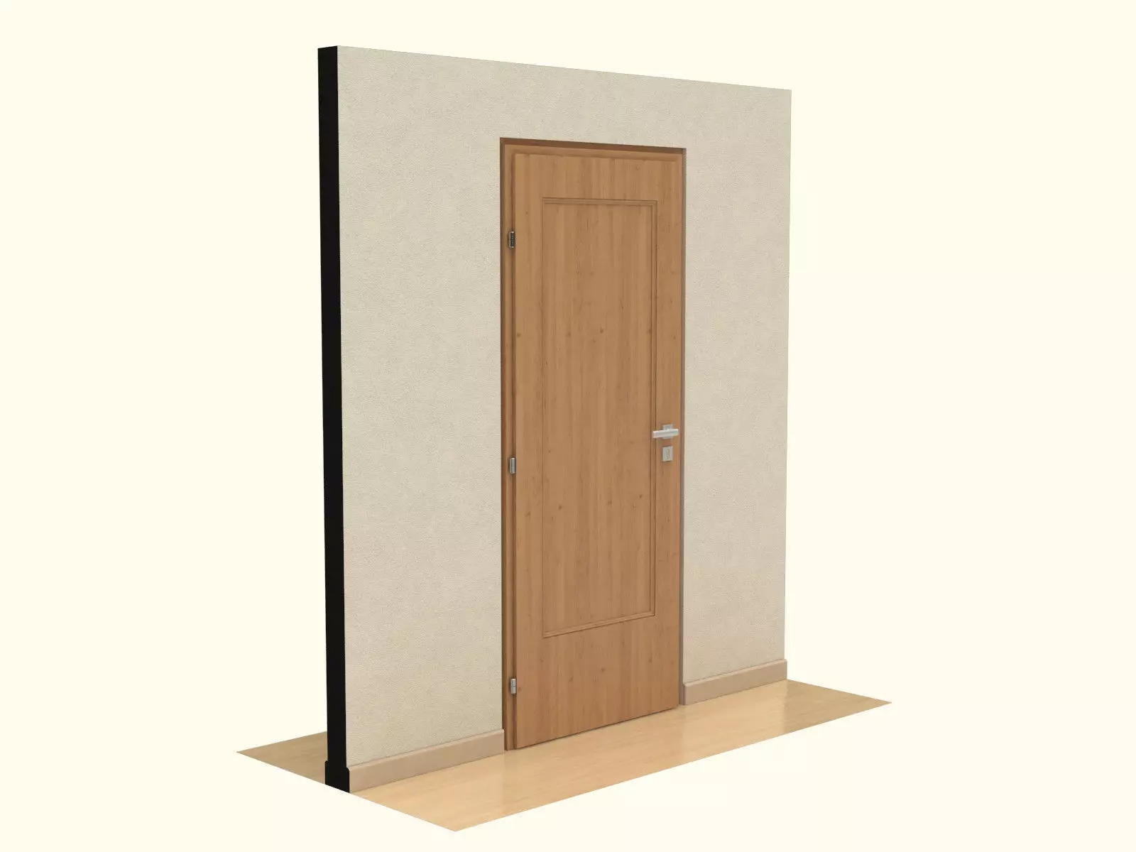 Wooden Door Free 3D model_0