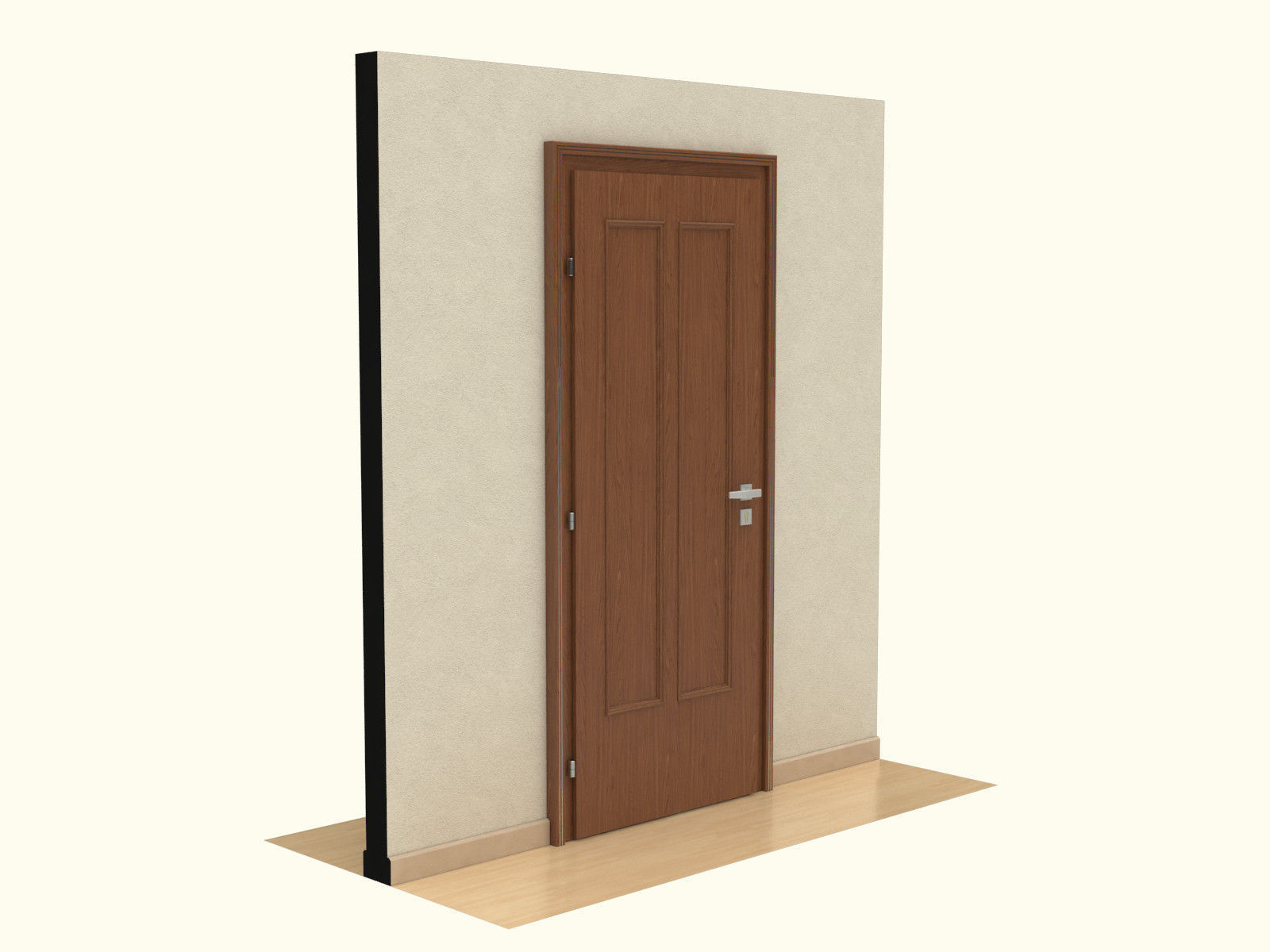 Door set with frame 3D model_80