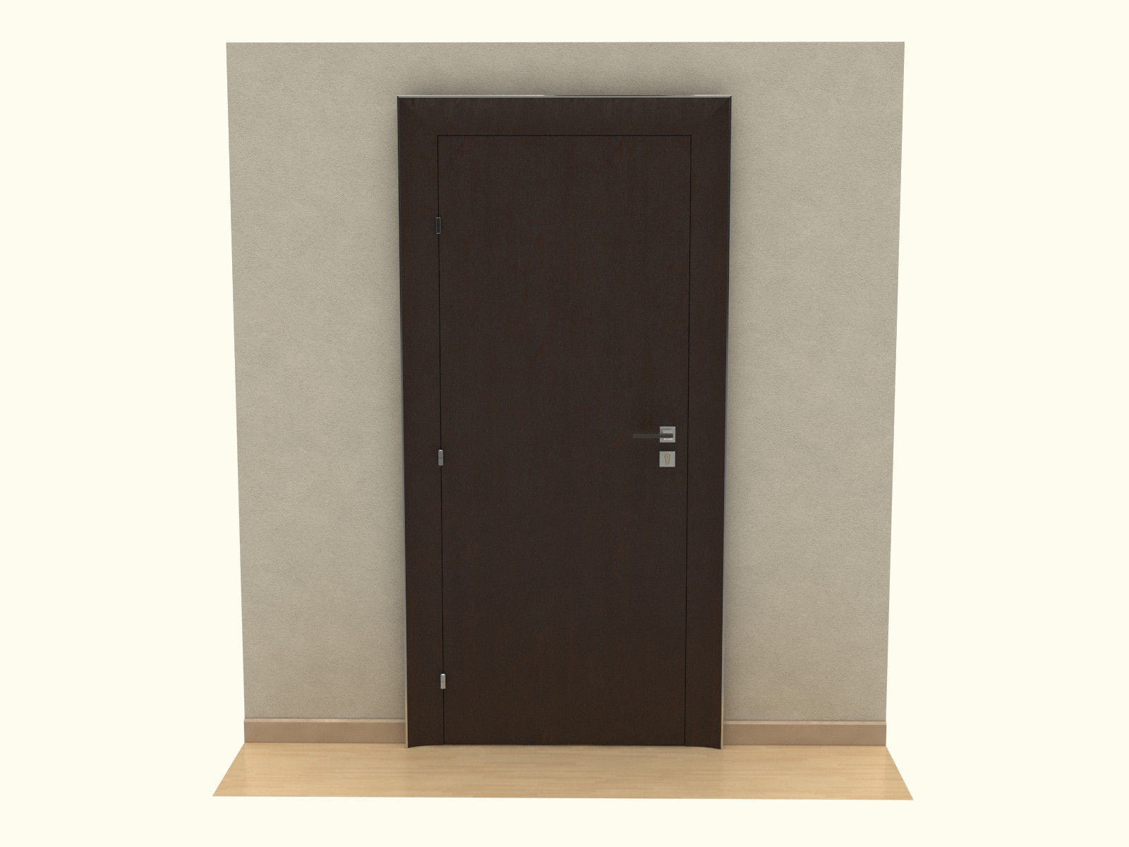 Door set with frame 3D model_4