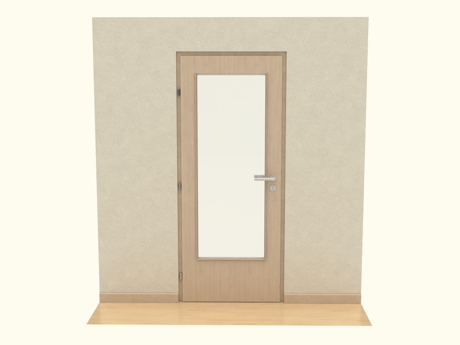 Door set with frame 3D model_110