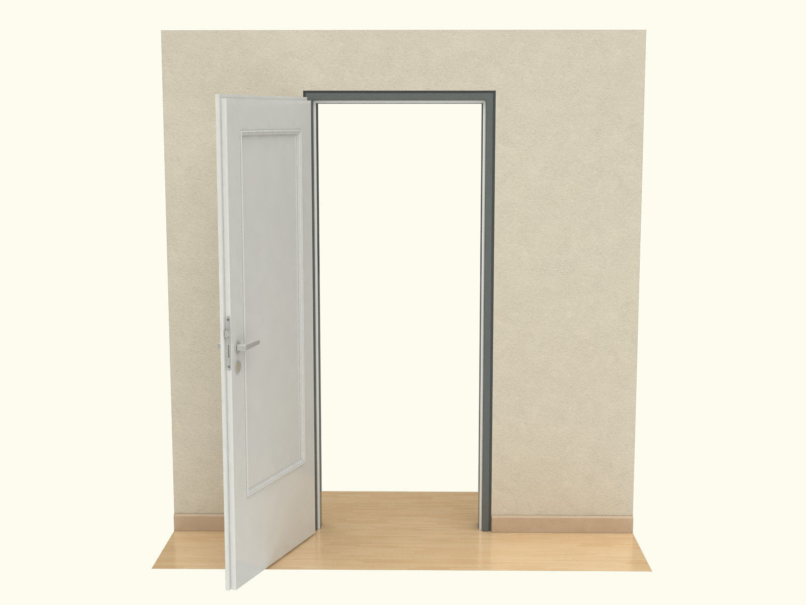 Door set with frame 3D model_53