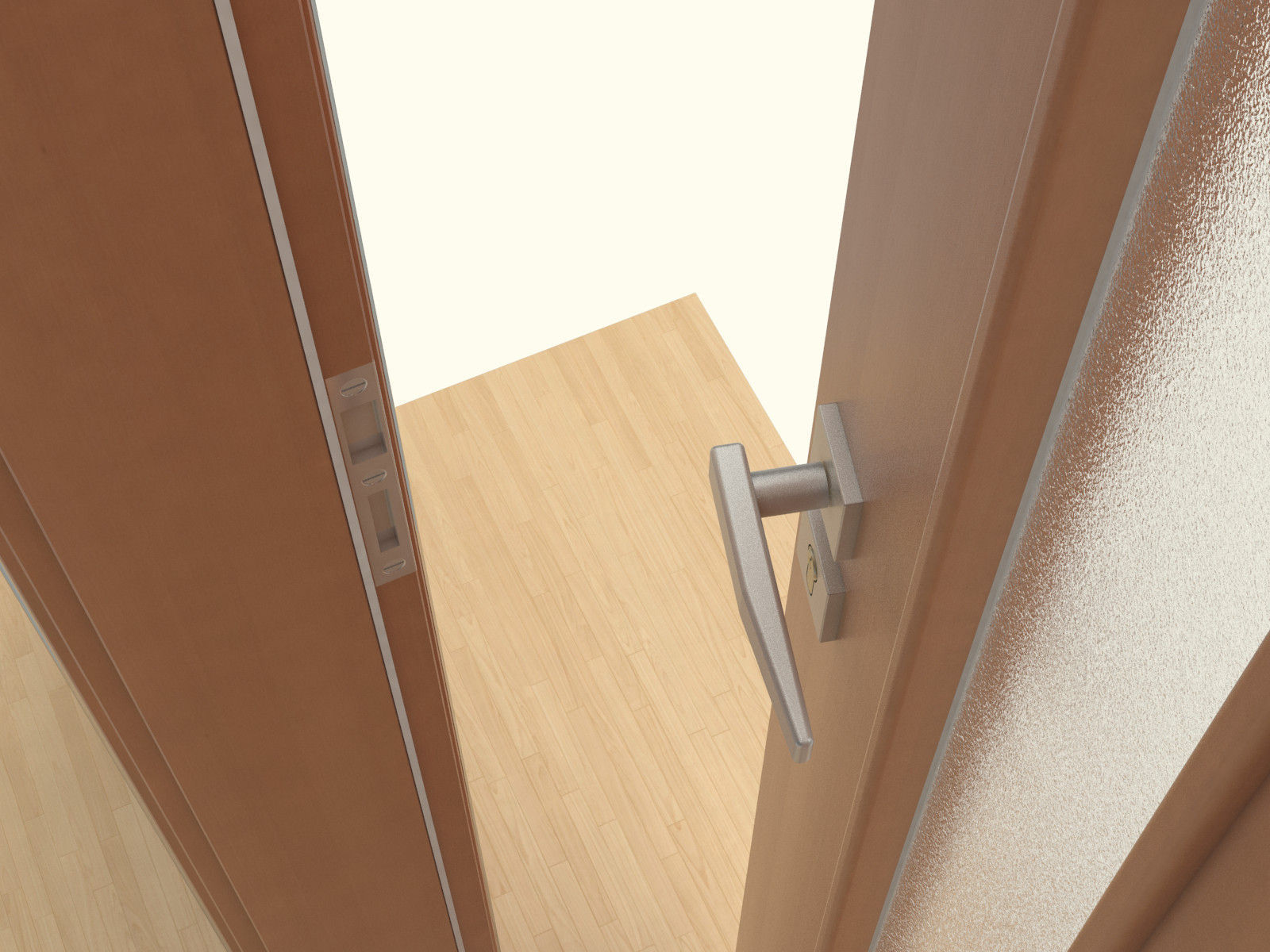 Door set with frame 3D model_95
