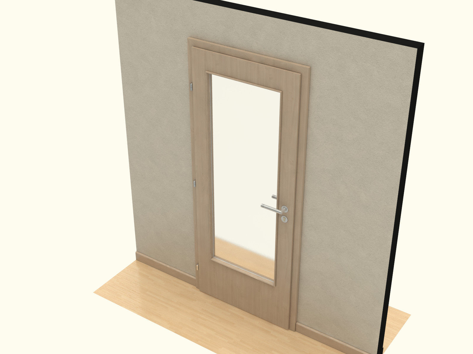Door set with frame 3D model_64