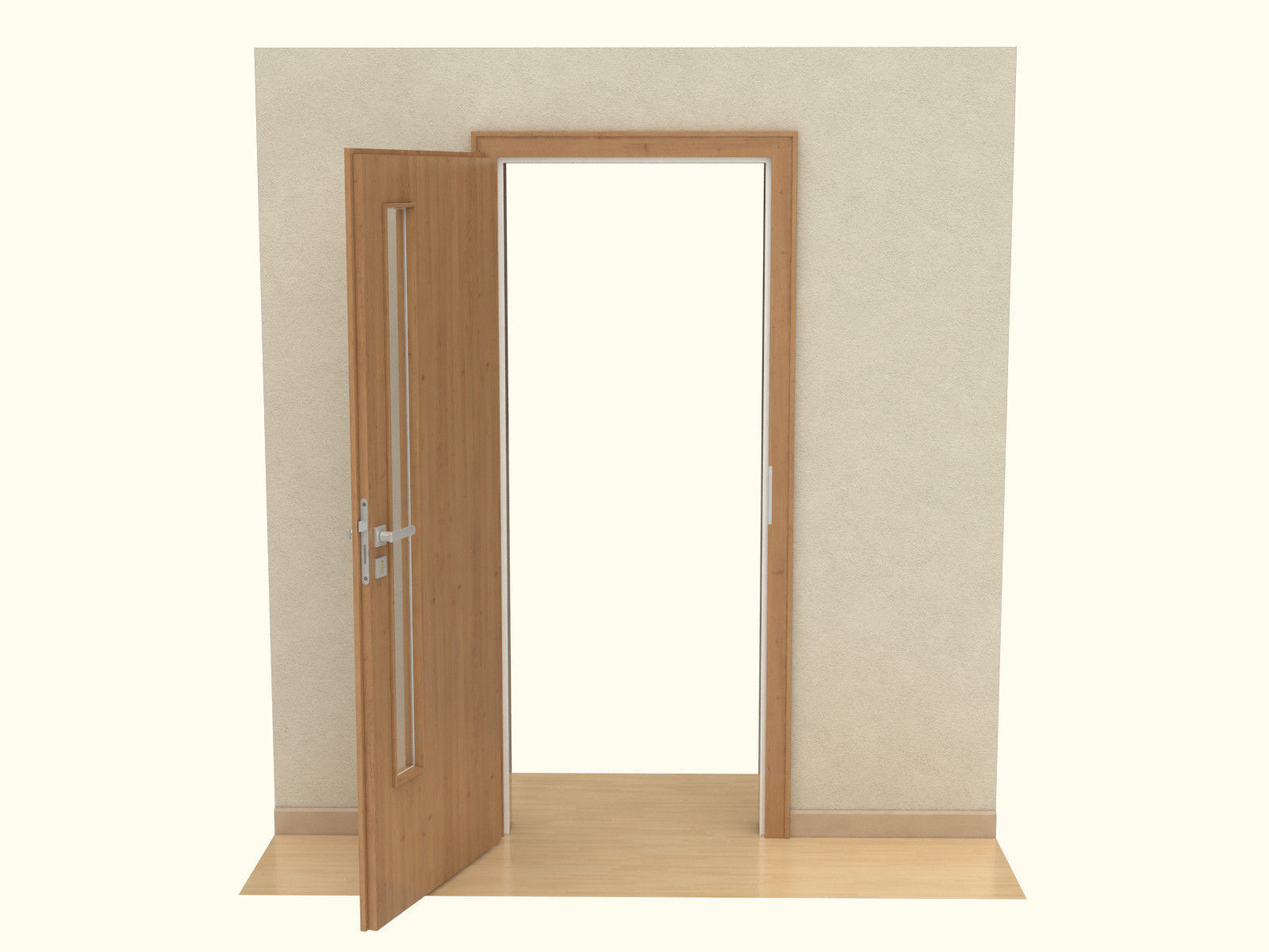 Door set with frame 3D model_45