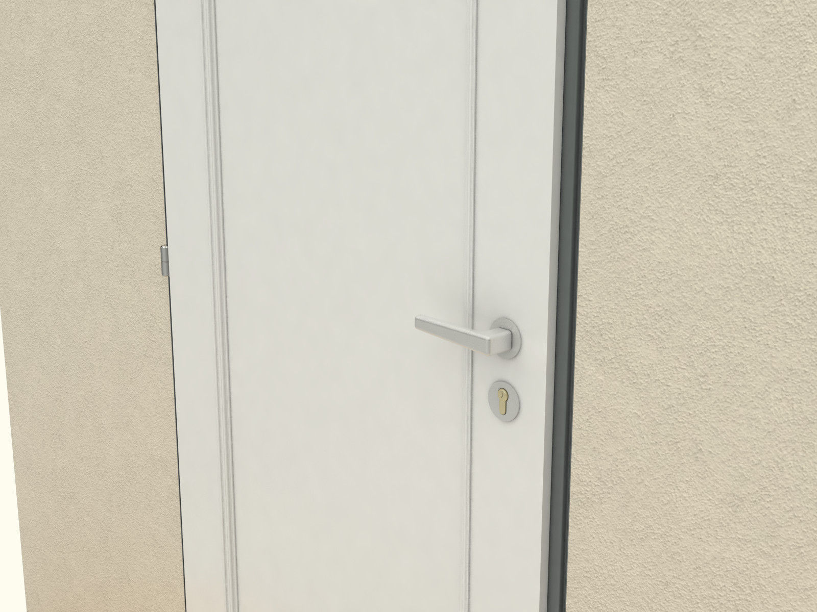 Door set with frame 3D model_18
