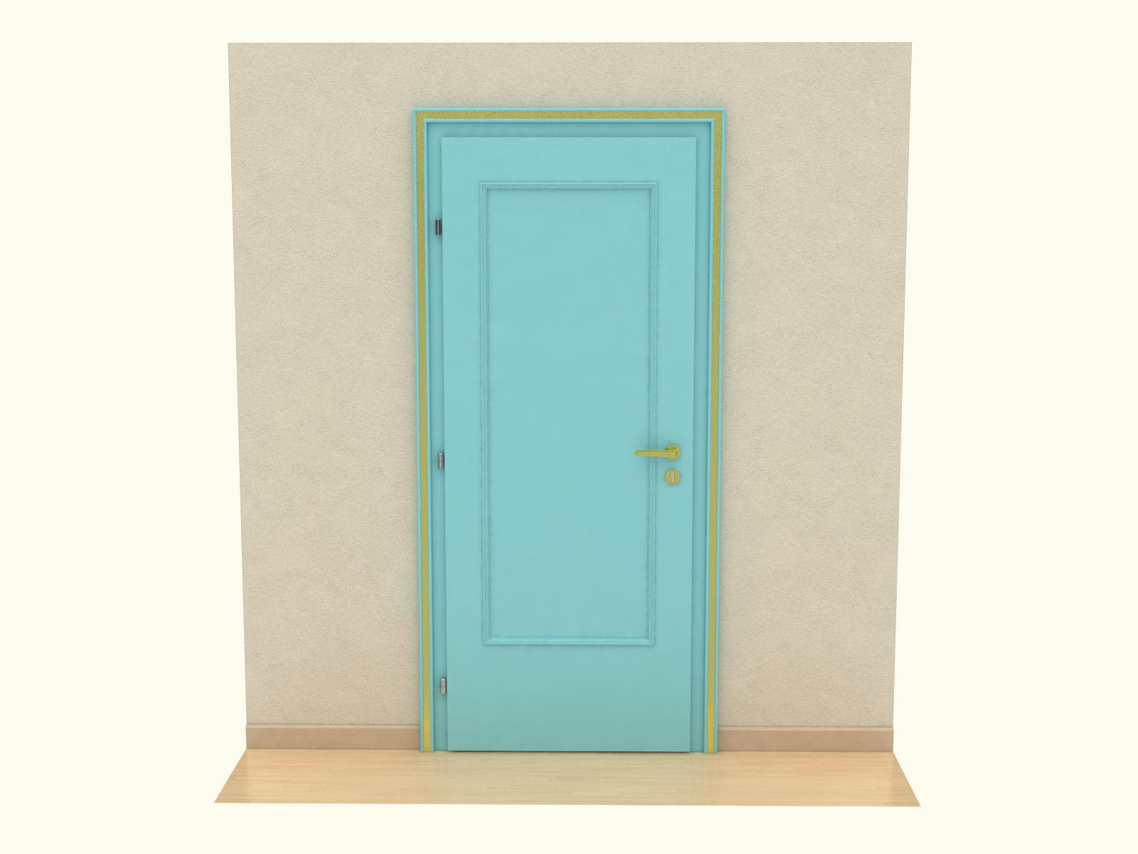 Door set with frame 3D model_103