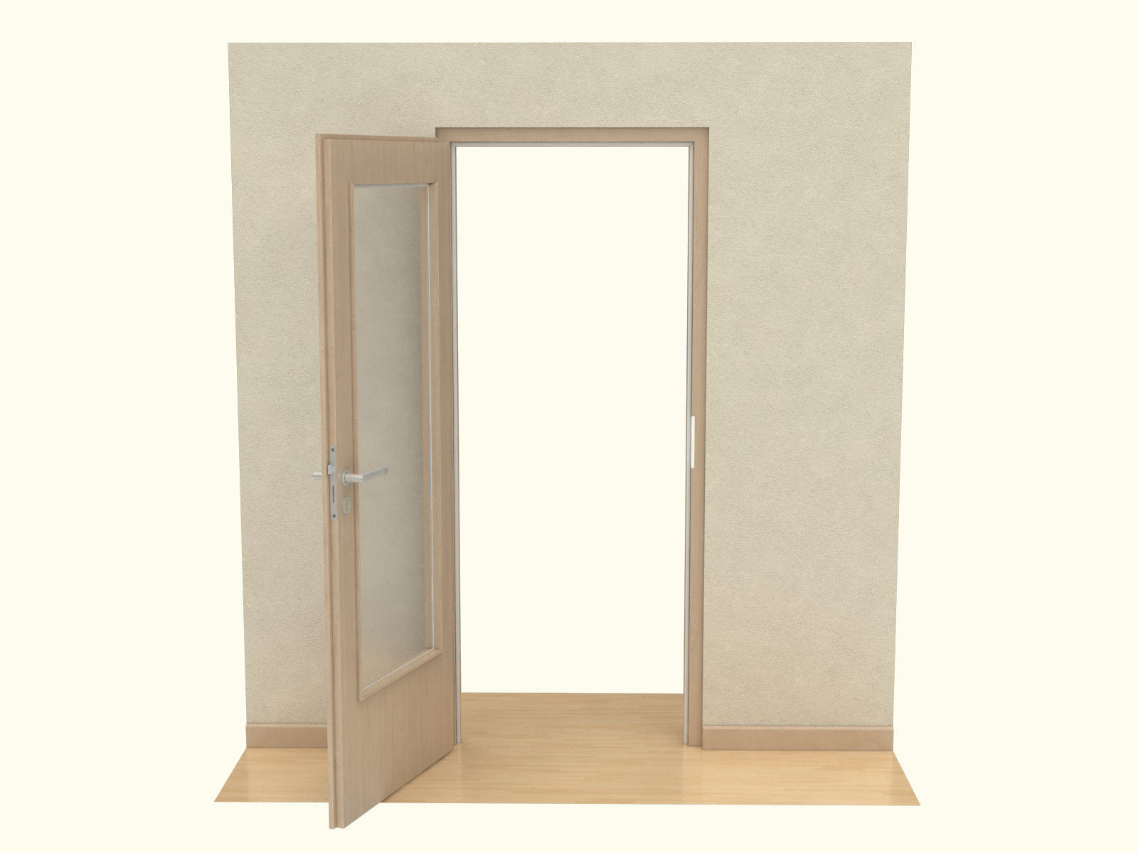 Door set with frame 3D model_69