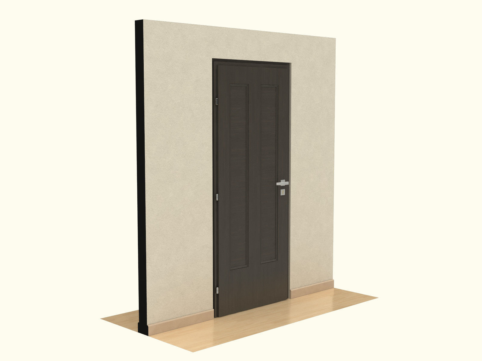 Door set with frame 3D model_10