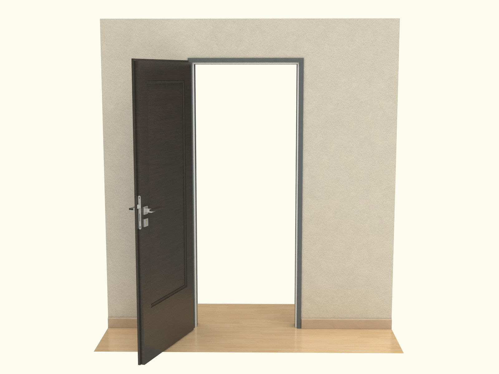 Door set with frame 3D model_82