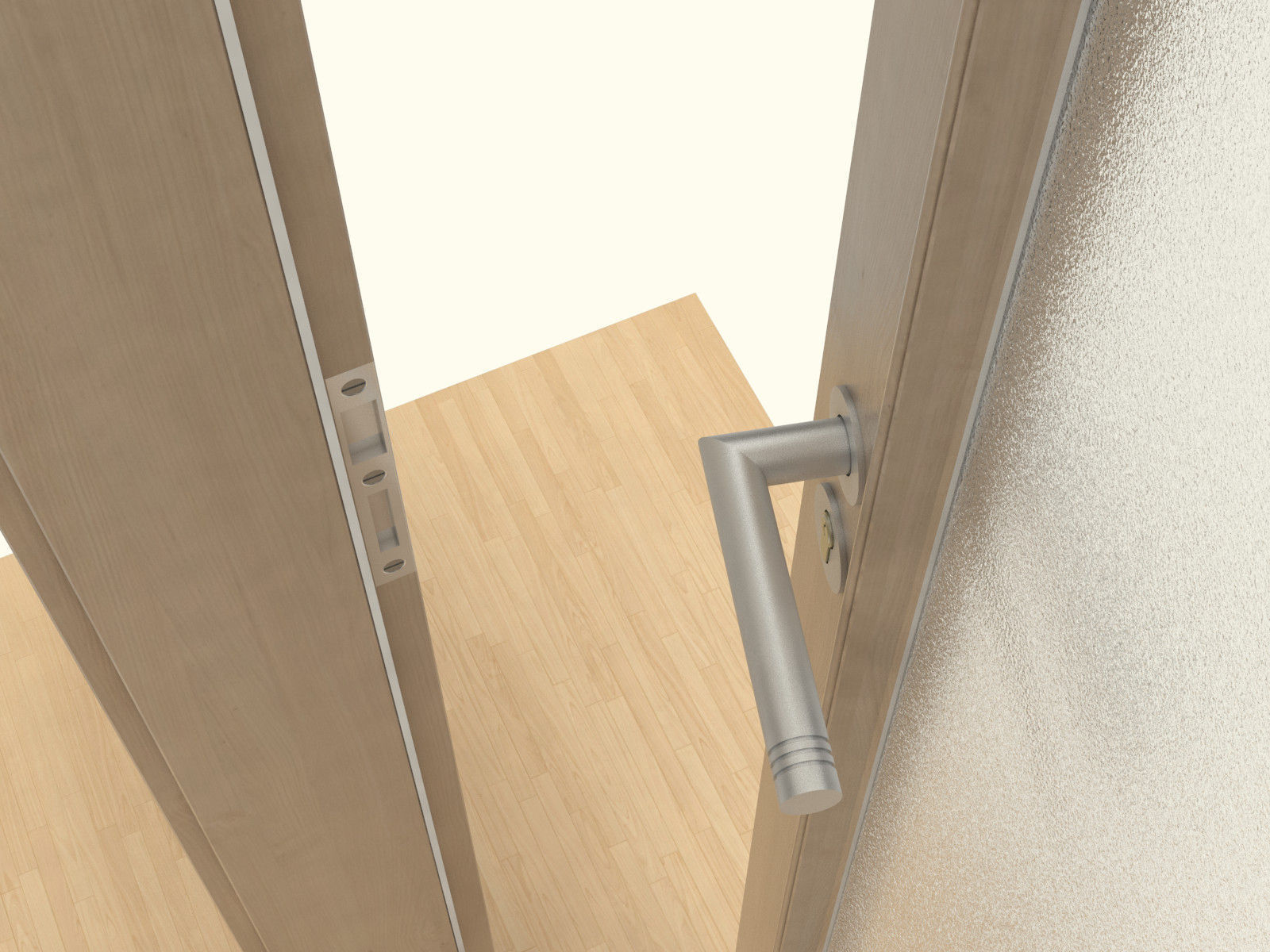 Door set with frame 3D model_41