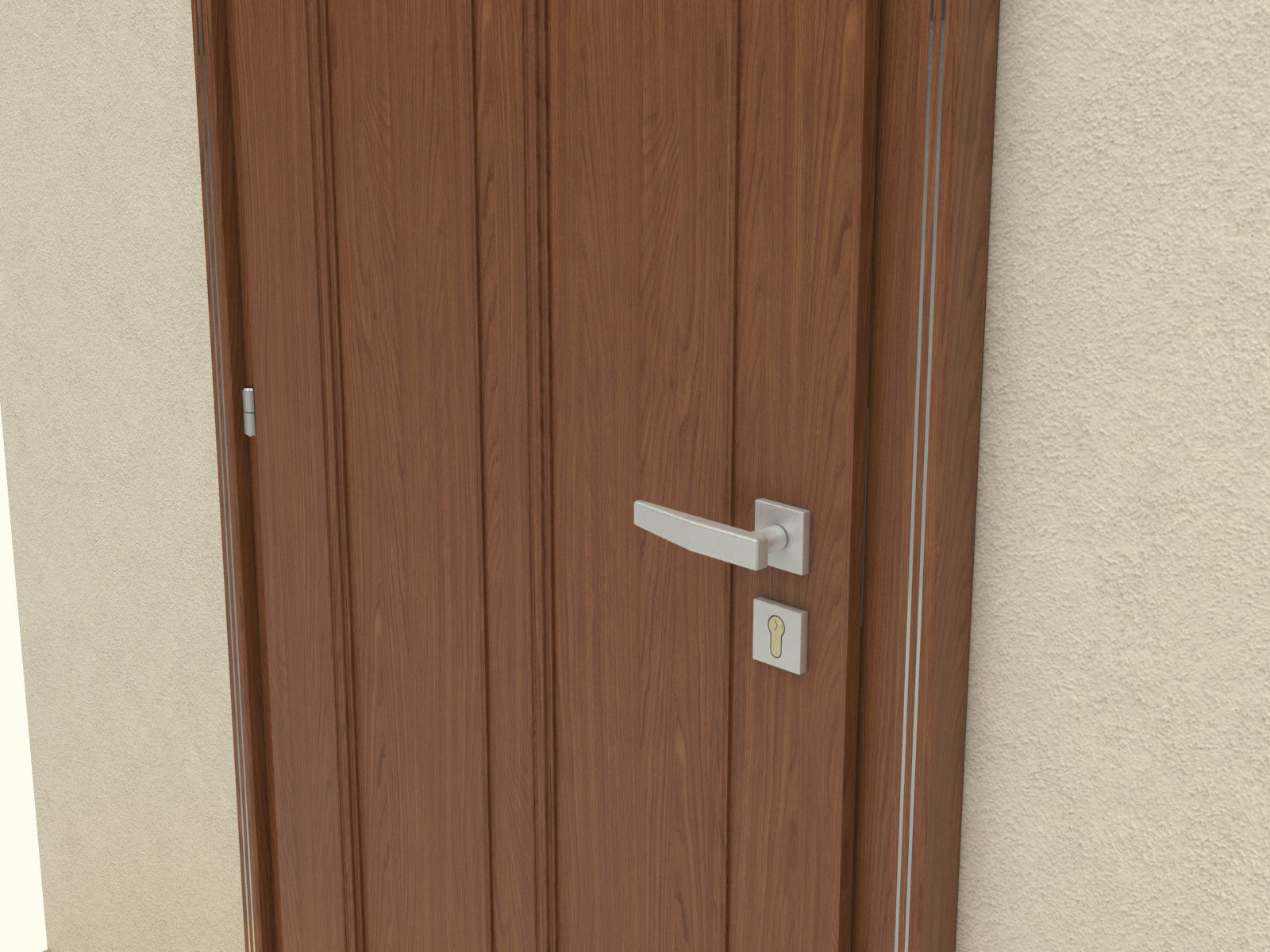 Door set with frame 3D model_39