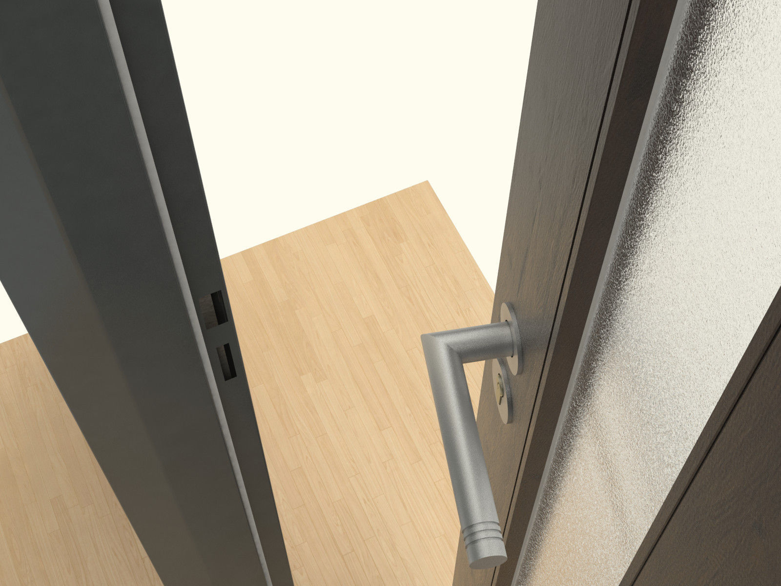 Door set with frame 3D model_51