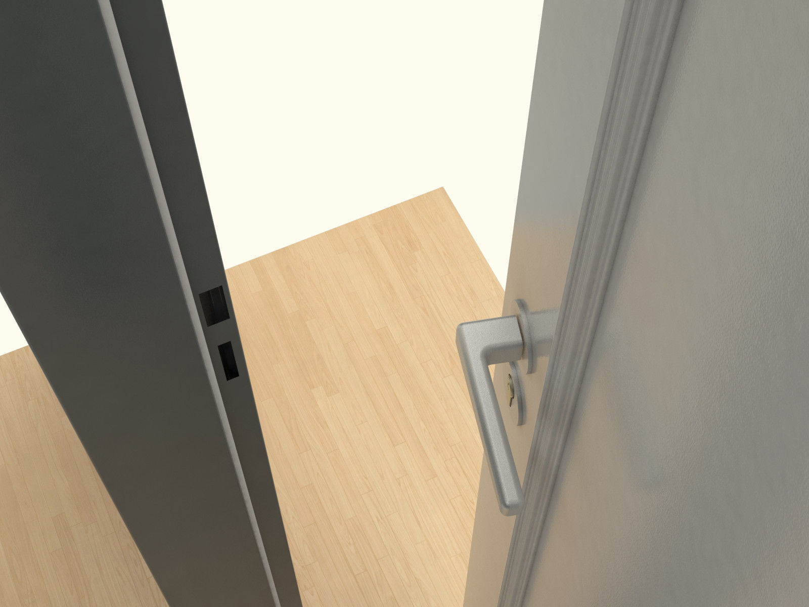 Door set with frame 3D model_68