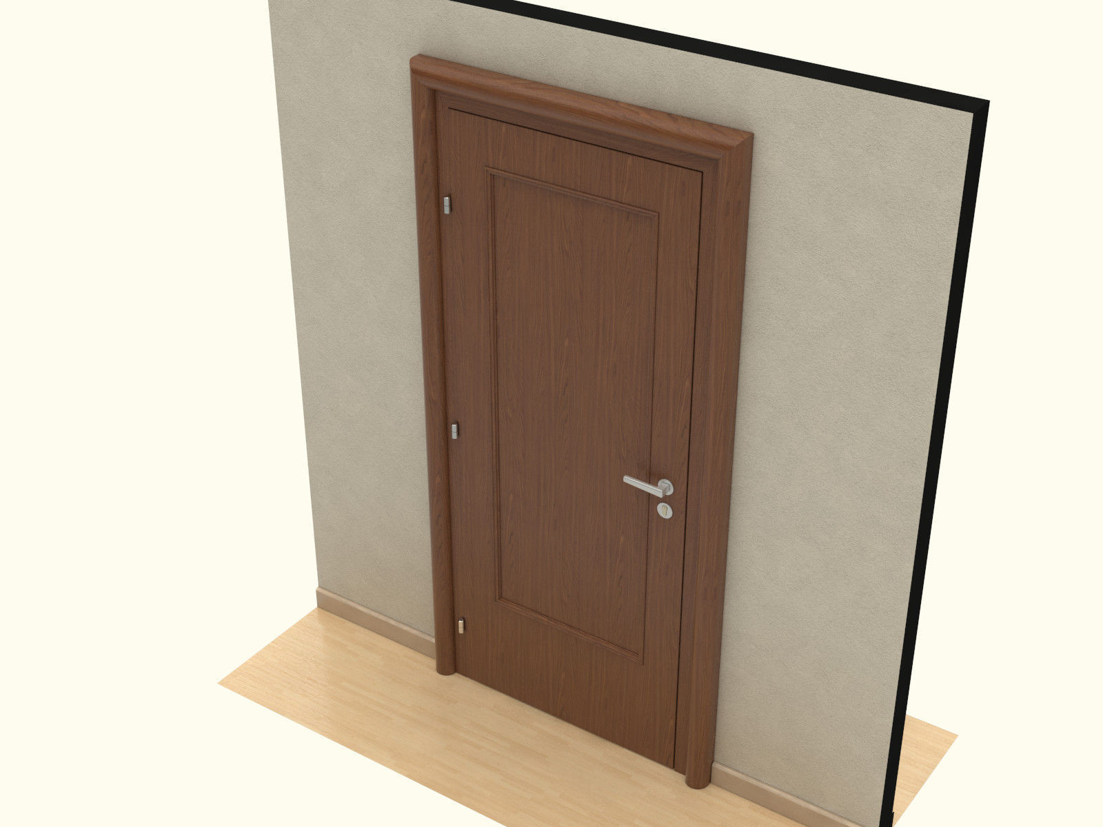 Door set with frame 3D model_87