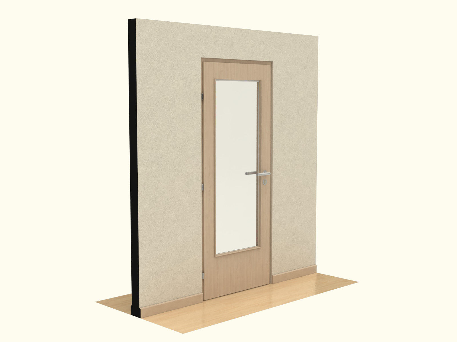 Door set with frame 3D model_75