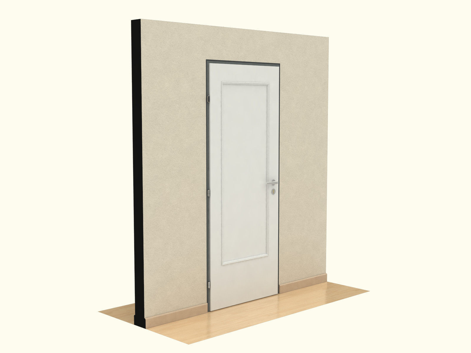Door set with frame 3D model_73