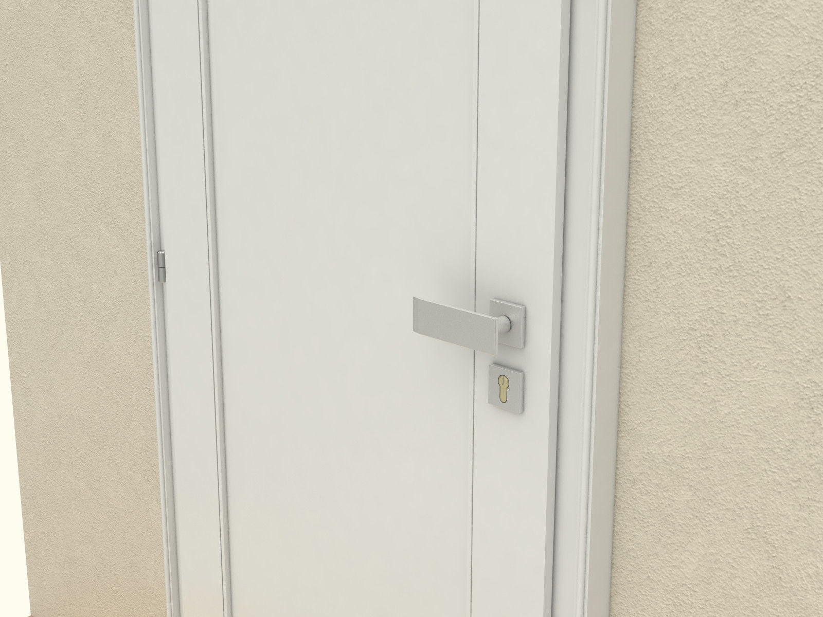 Door set with frame 3D model_54