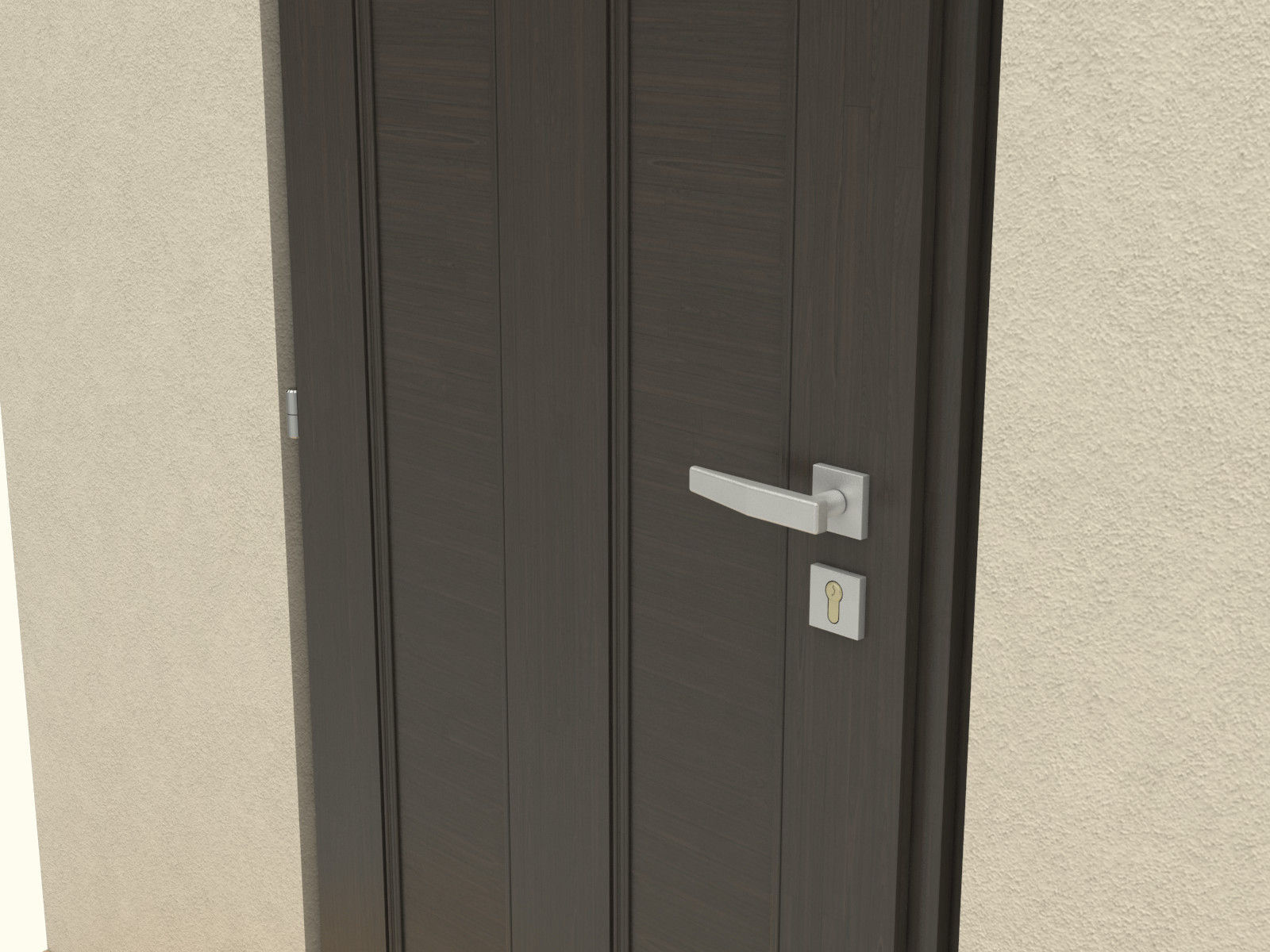 Door set with frame 3D model_113