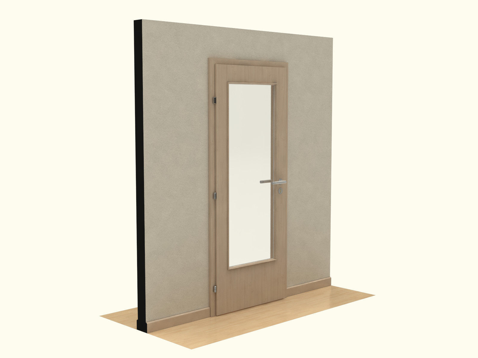 Door set with frame 3D model_43