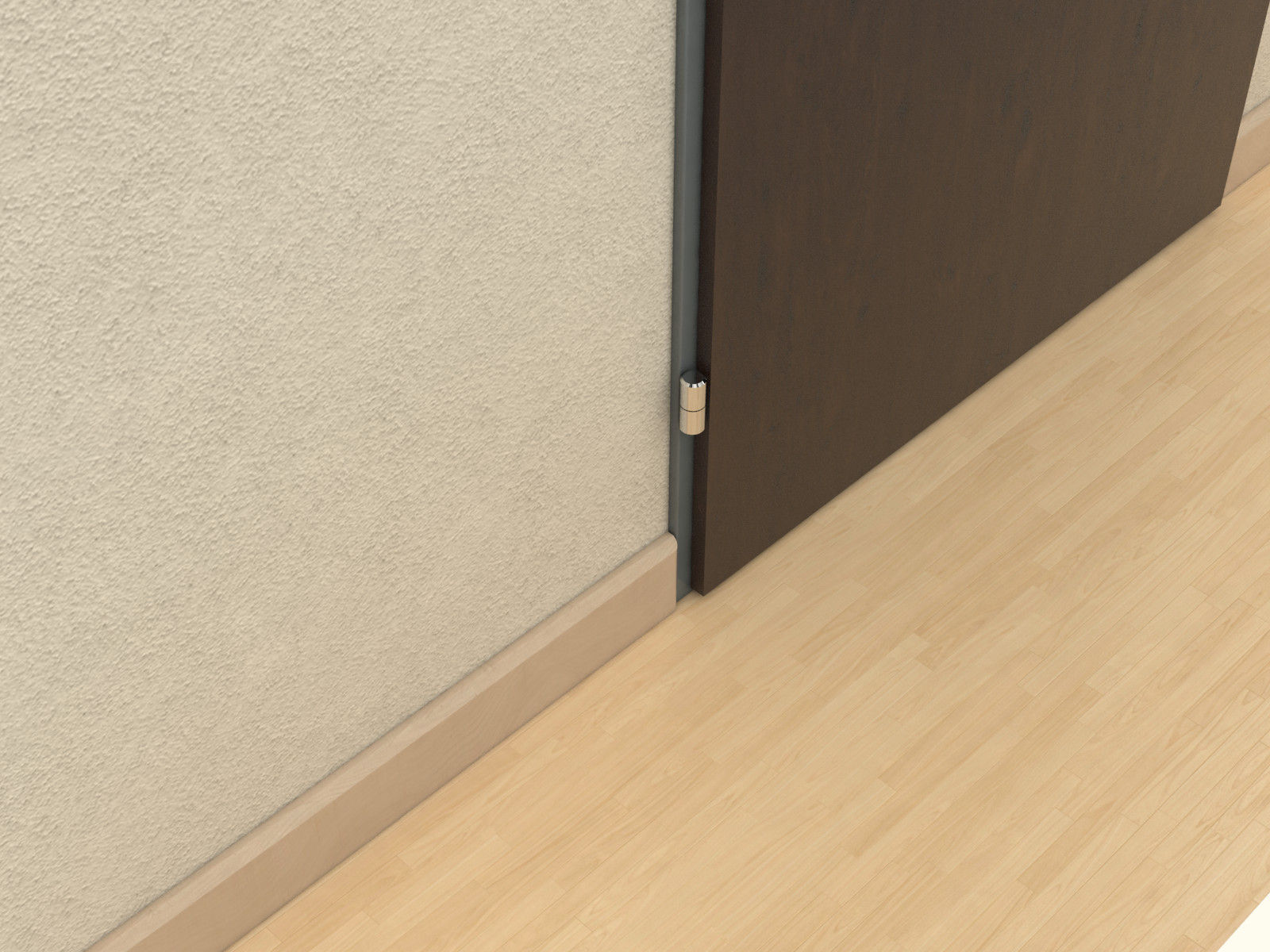 Door set with frame 3D model_20