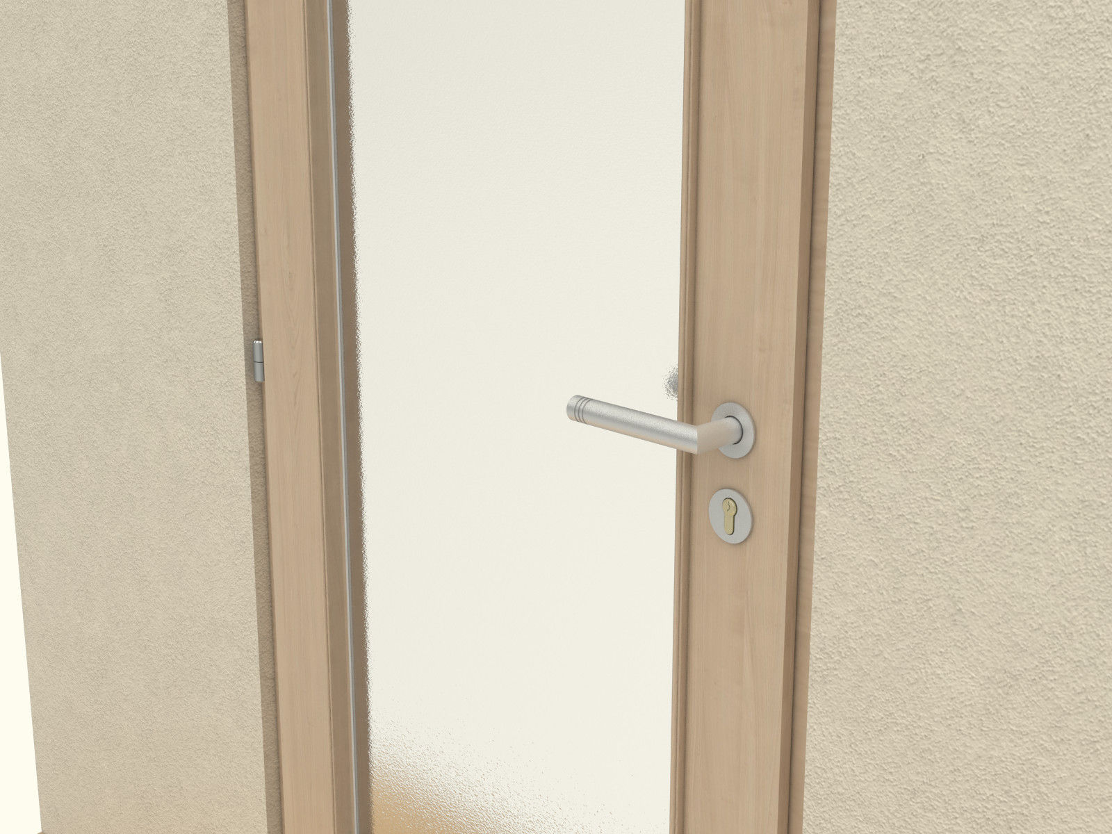 Door set with frame 3D model_21