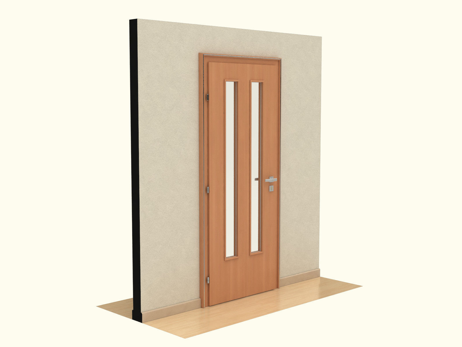 Door set with frame 3D model_83