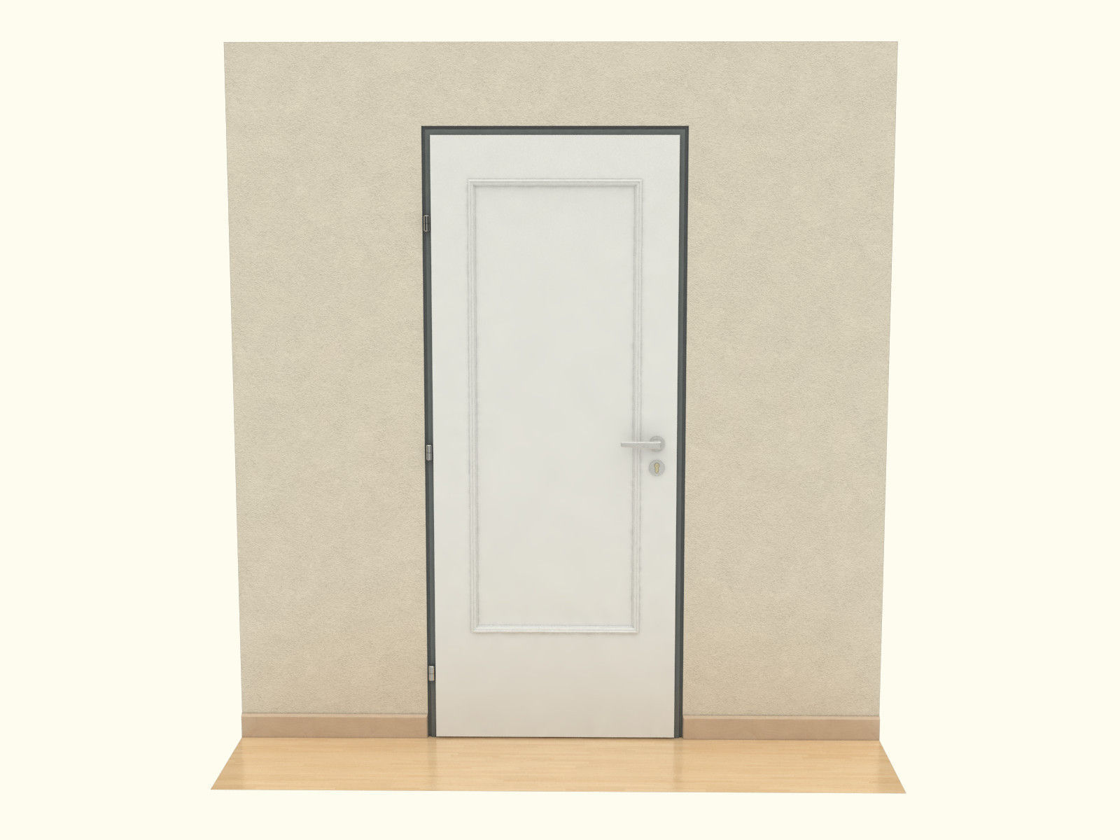 Door set with frame 3D model_93