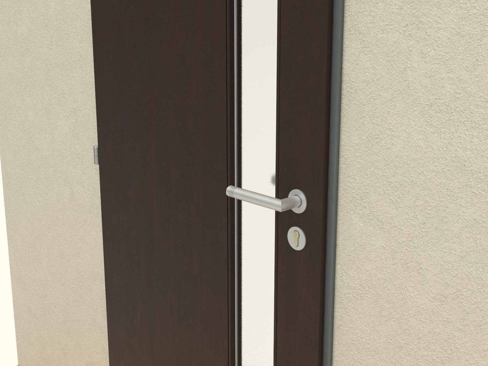 Door set with frame 3D model_33