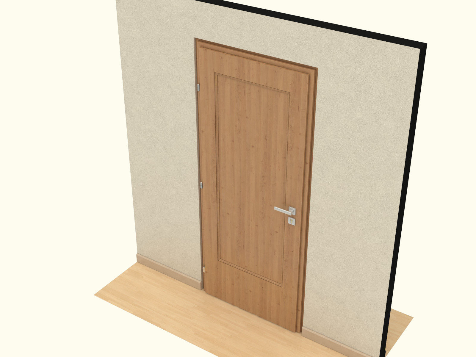 Door set with frame 3D model_105