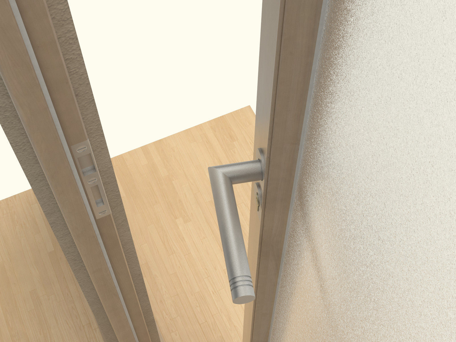 Door set with frame 3D model_81