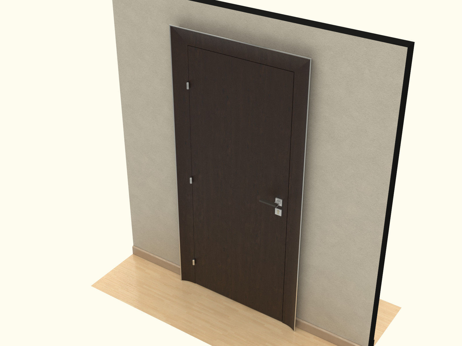 Door set with frame 3D model_7
