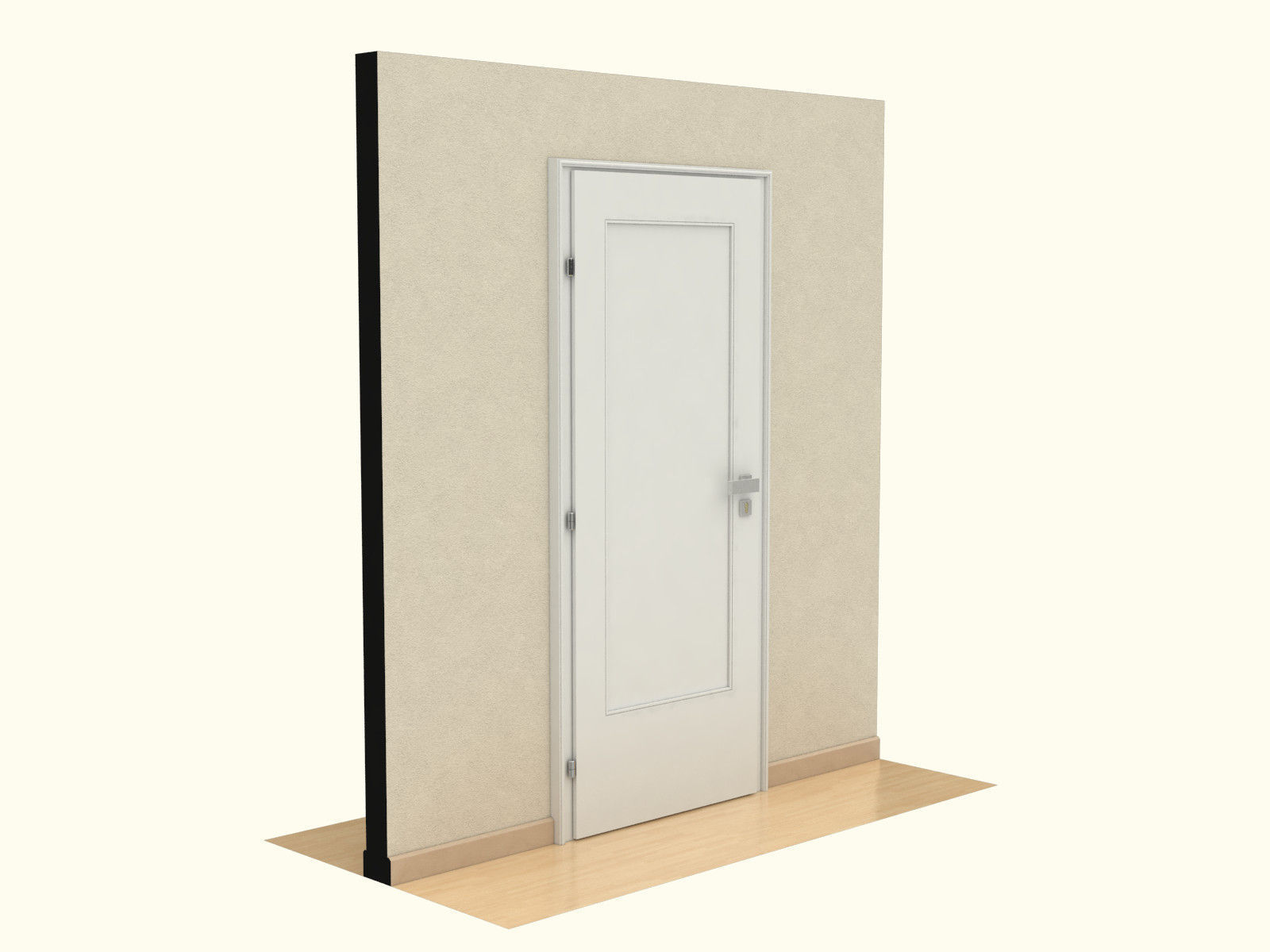 Door set with frame 3D model_85