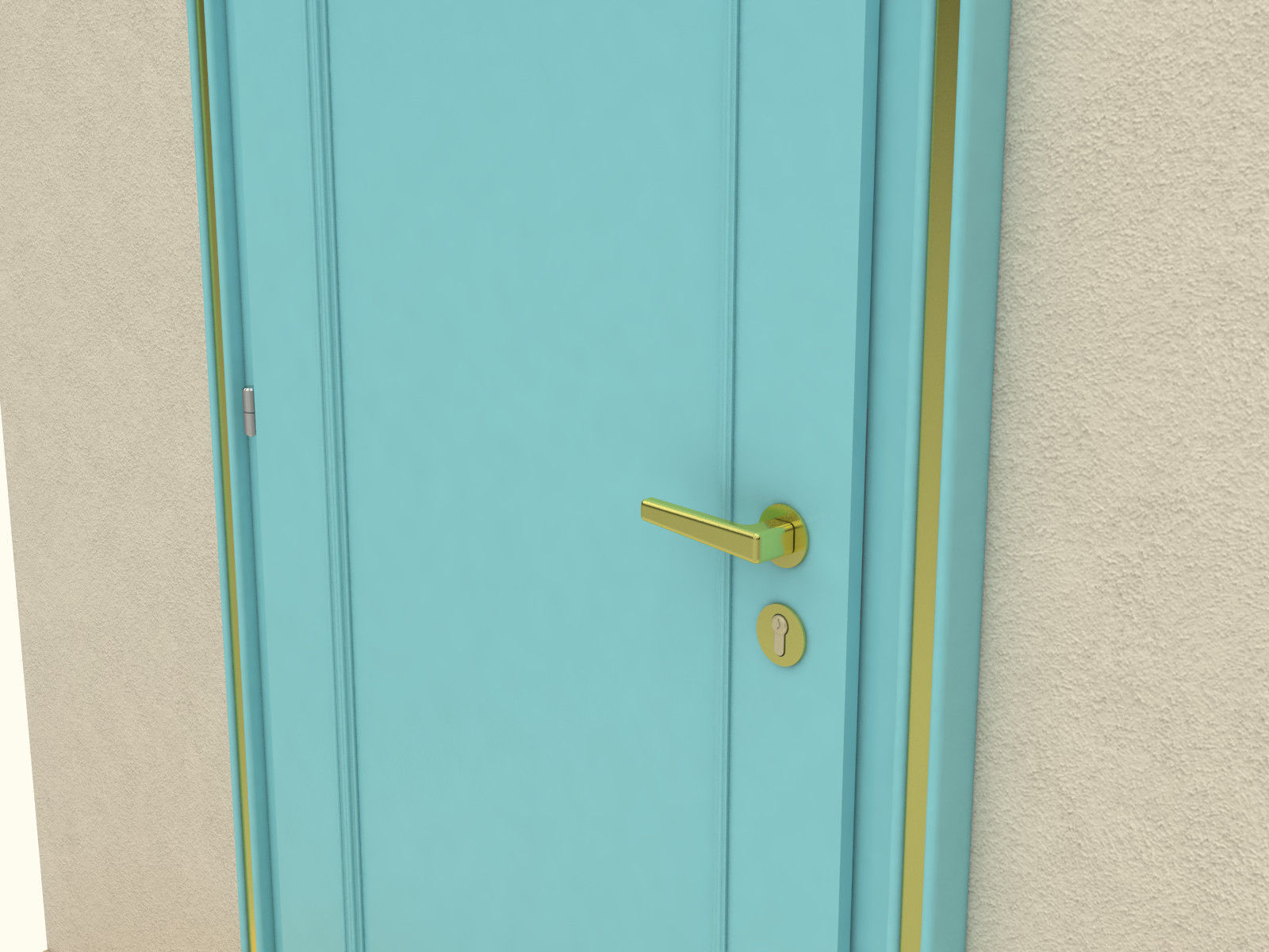 Door set with frame 3D model_92