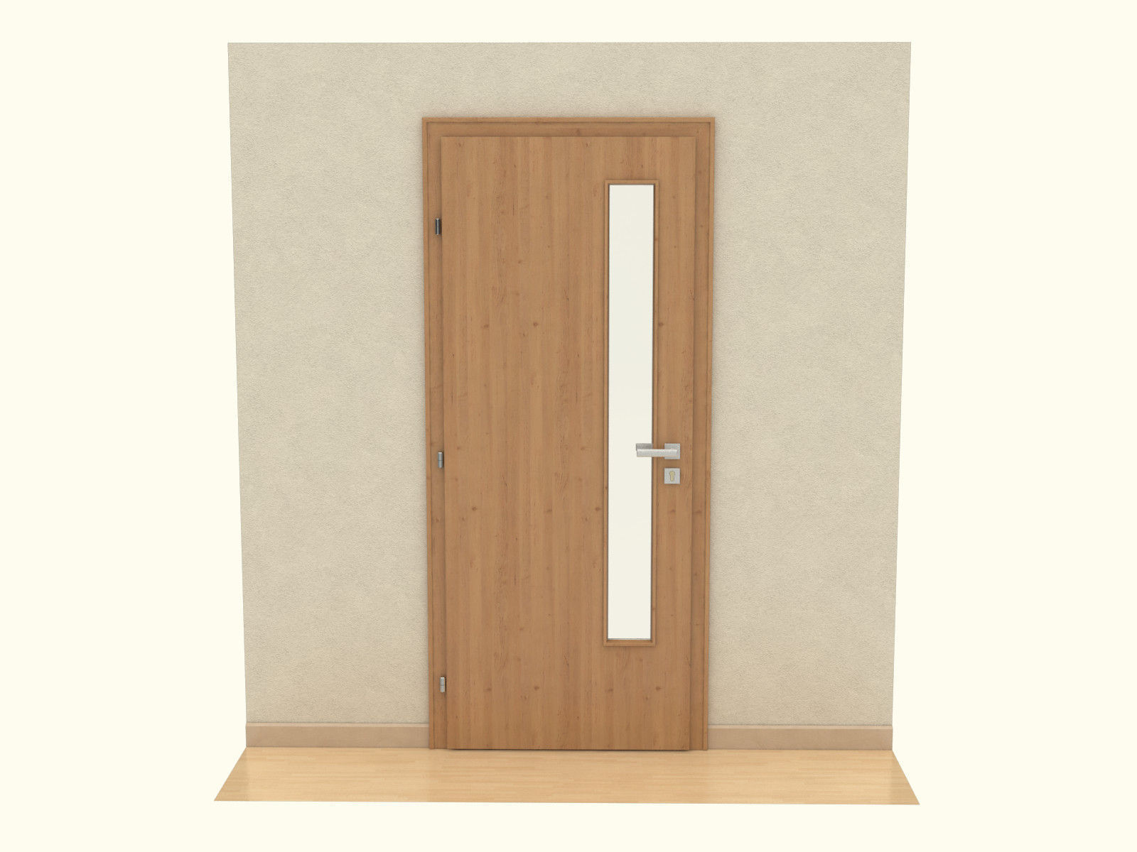 Door set with frame 3D model_38