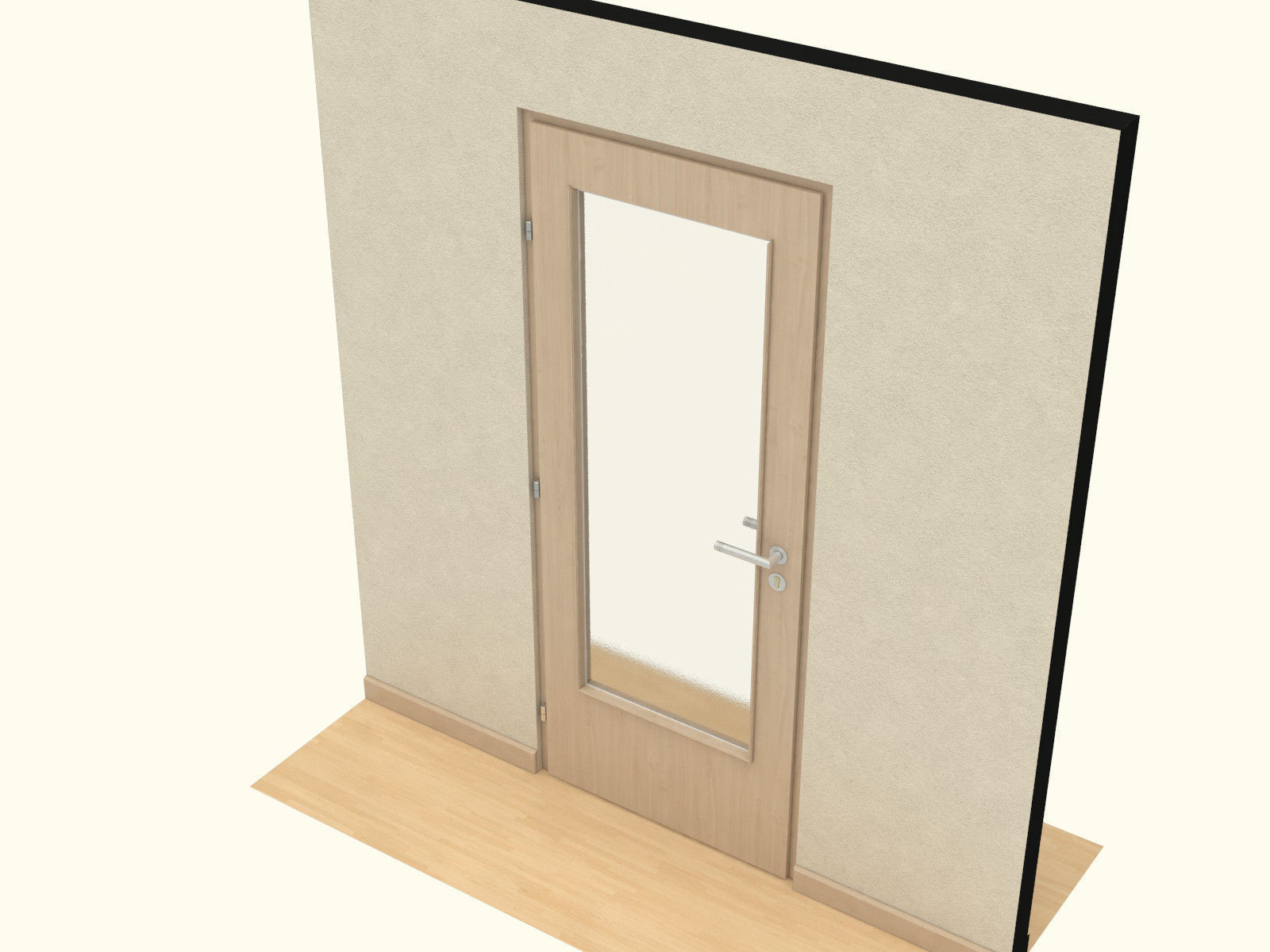 Door set with frame 3D model_15